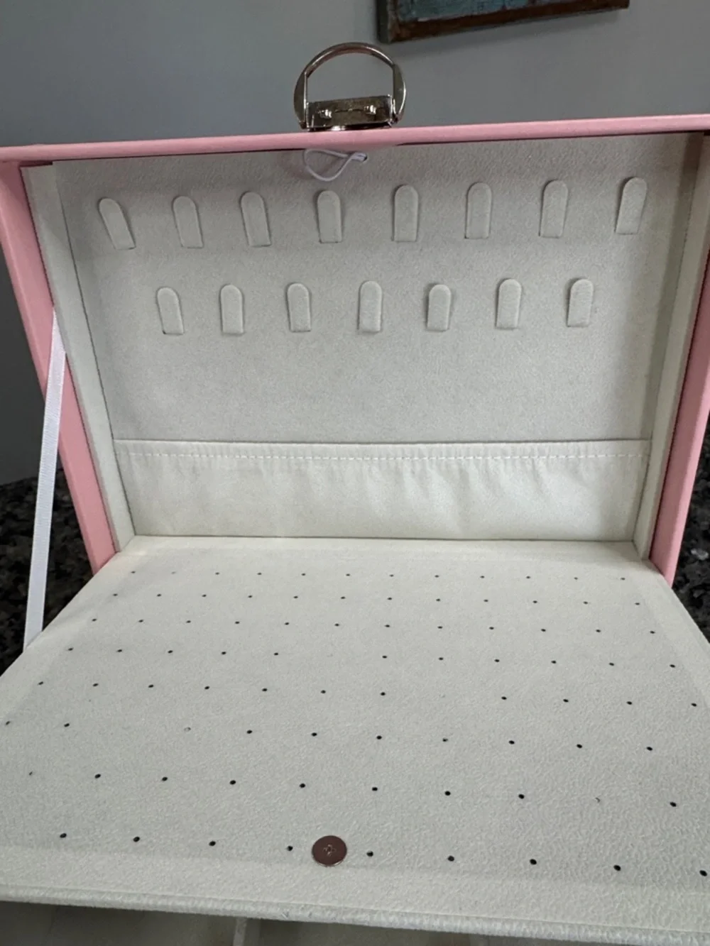 Pink Jewelry Box Storage Organizer - Elegant Jewelry Case